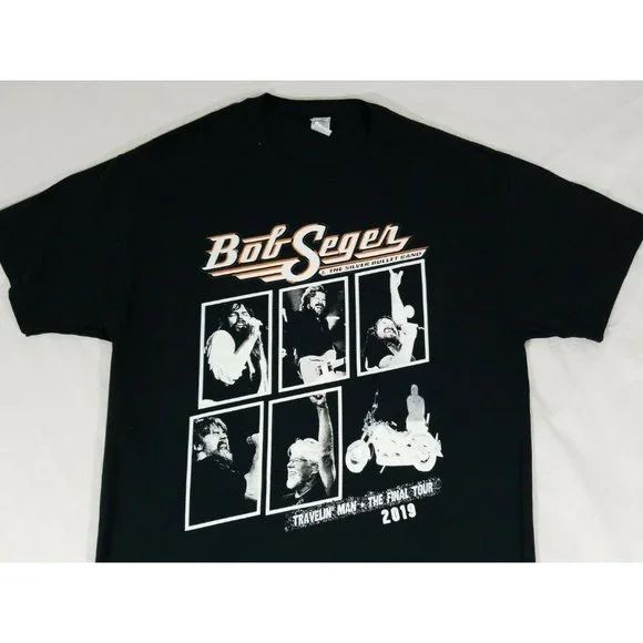Bob Seger & Silver Bullet Band 2019 Travelin Man The Final Tour Concert Shirt M - Picture 3 of 5